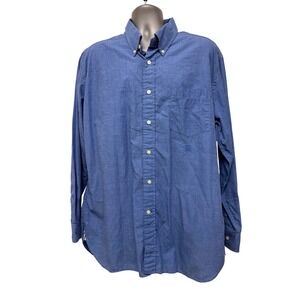 NWT Tommy Hilfiger Mens Blue Button Down Long Sleeve Shirt XL Core Fit